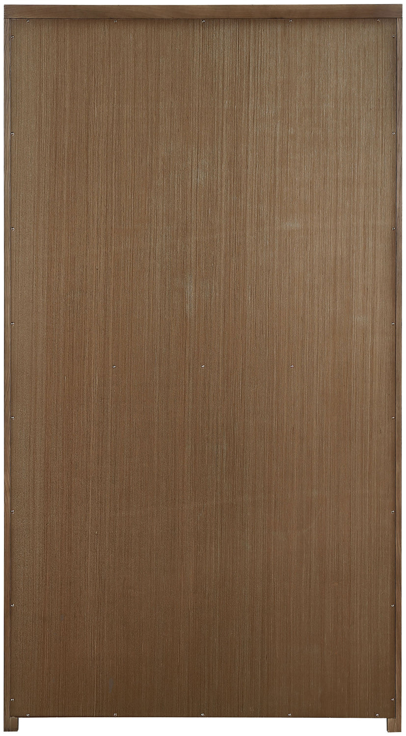 Vana Brown Cane And Solid Wood Storage Cabinet
