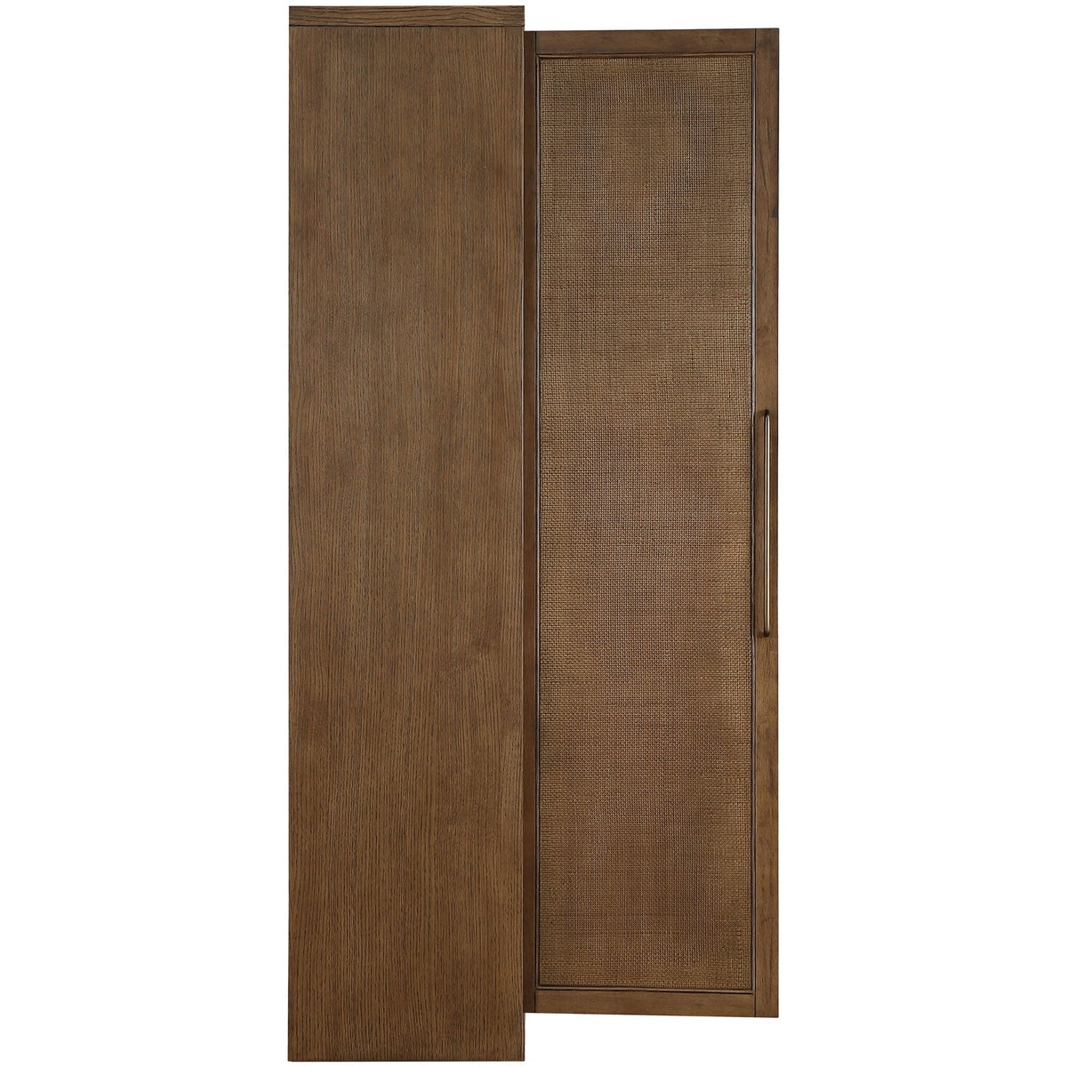 Vana Brown Cane And Solid Wood Storage Cabinet