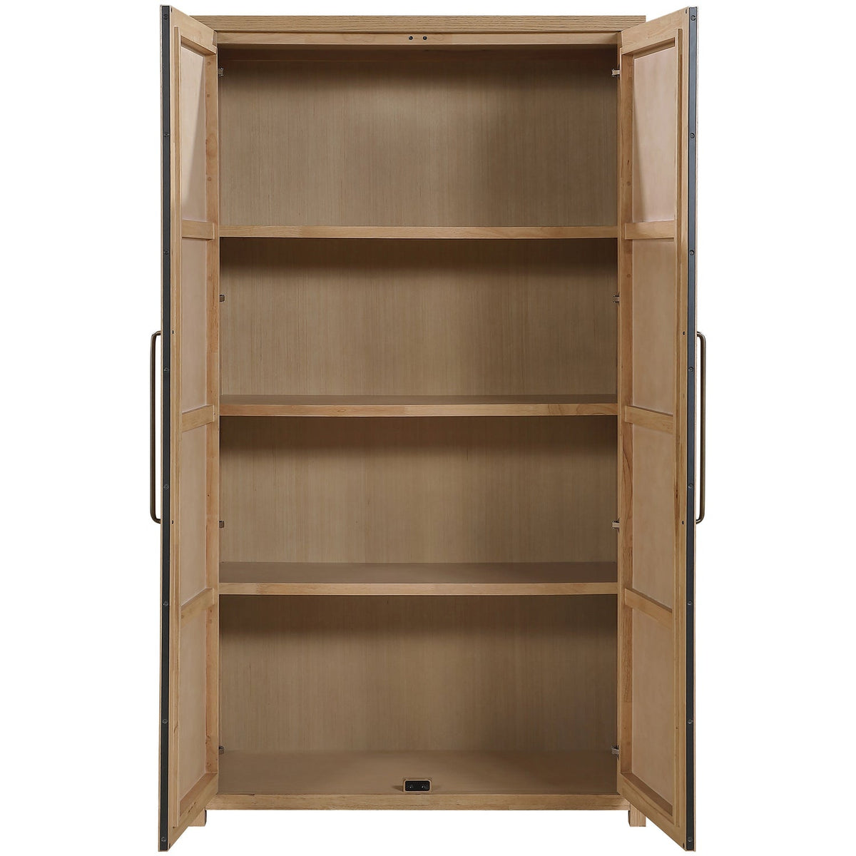 Vana Natural Cane And Solid Wood Storage Cabinet