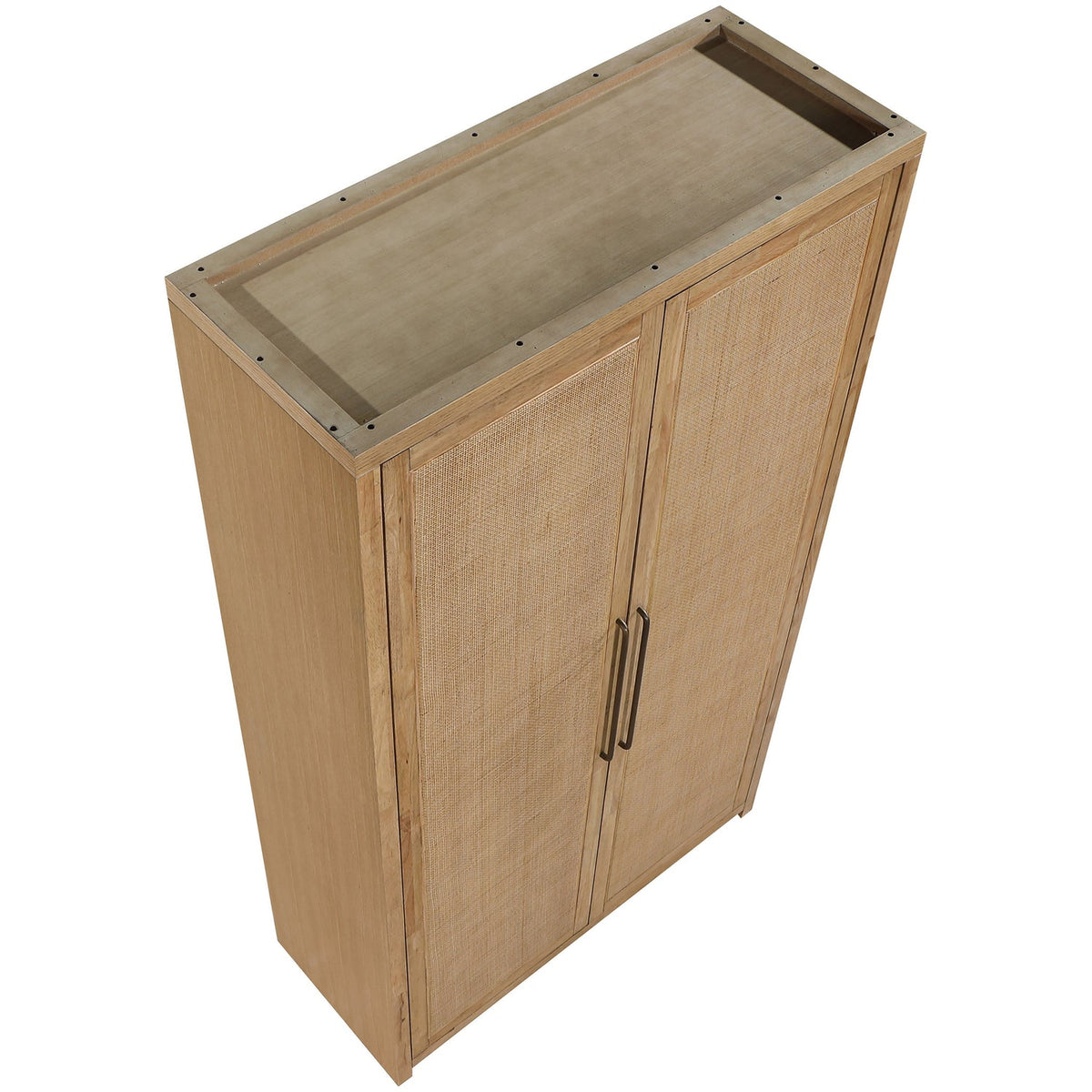 Vana Natural Cane And Solid Wood Storage Cabinet