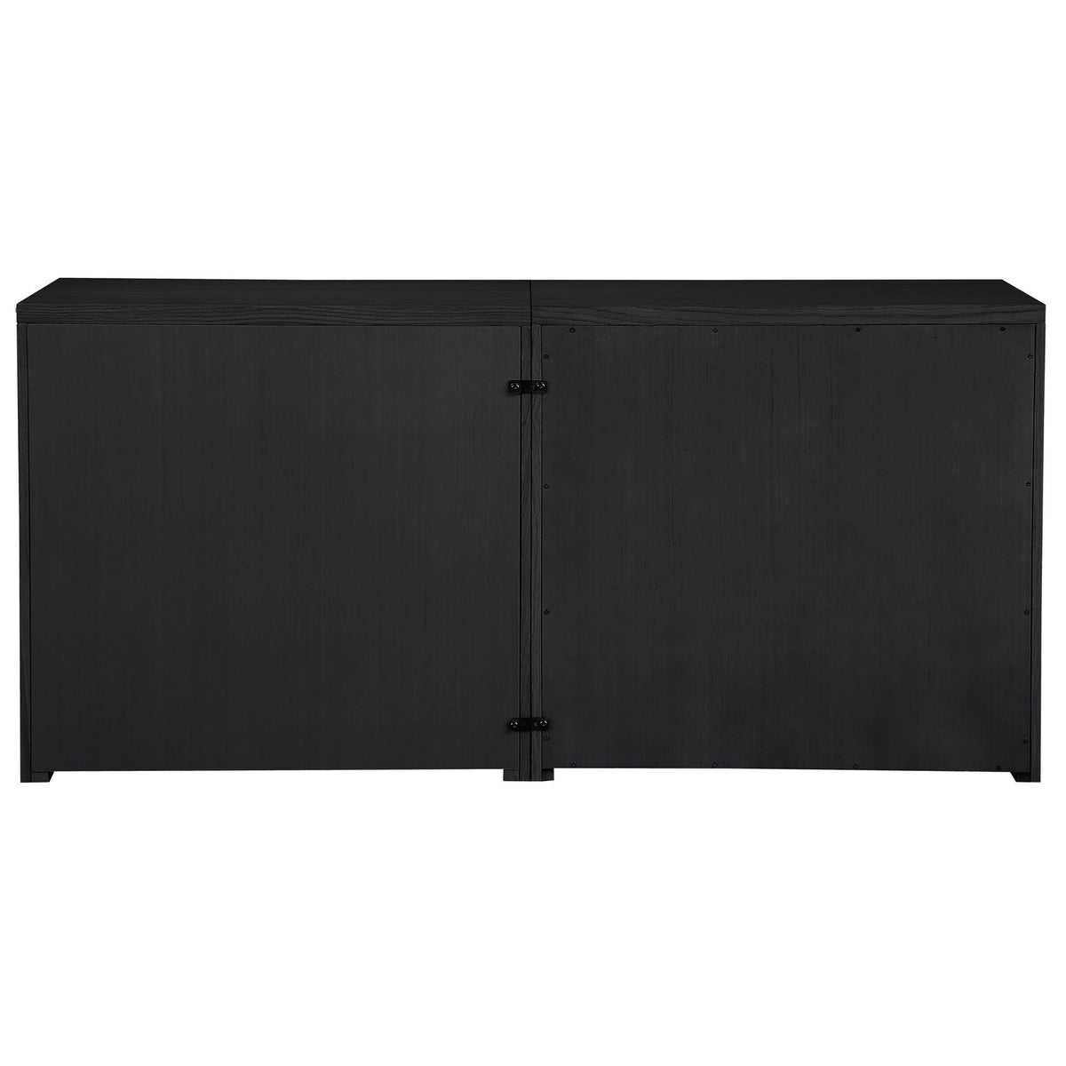Vero Black Cane Solid Wood And Oak Veneer 2 Piece Sideboard/Buffet