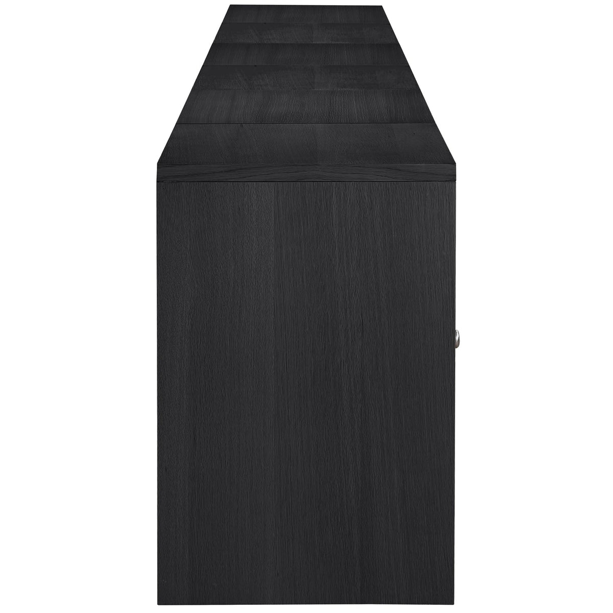 Vero Black Cane Solid Wood And Oak Veneer 5 Piece Sideboard/Buffet