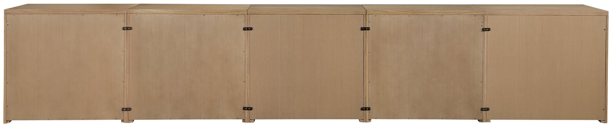 Vero Natural Cane Solid Wood And Oak Veneer 5 Piece Sideboard/Buffet