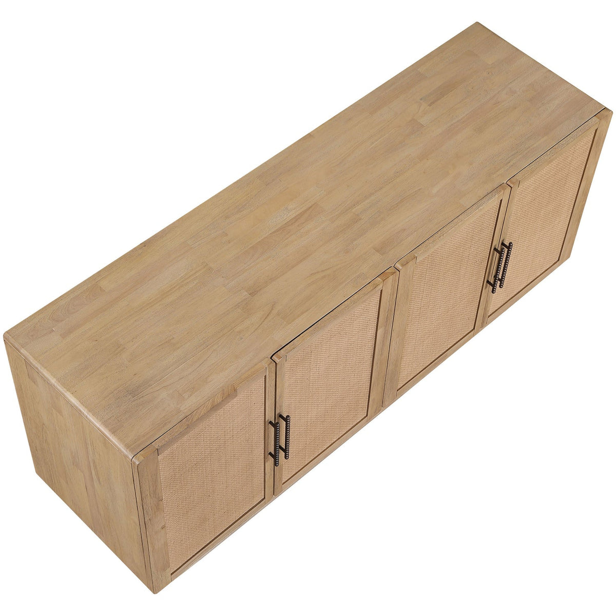 Sova Natural Cane Solid Wood And Oak Veneer Sideboard/Buffet