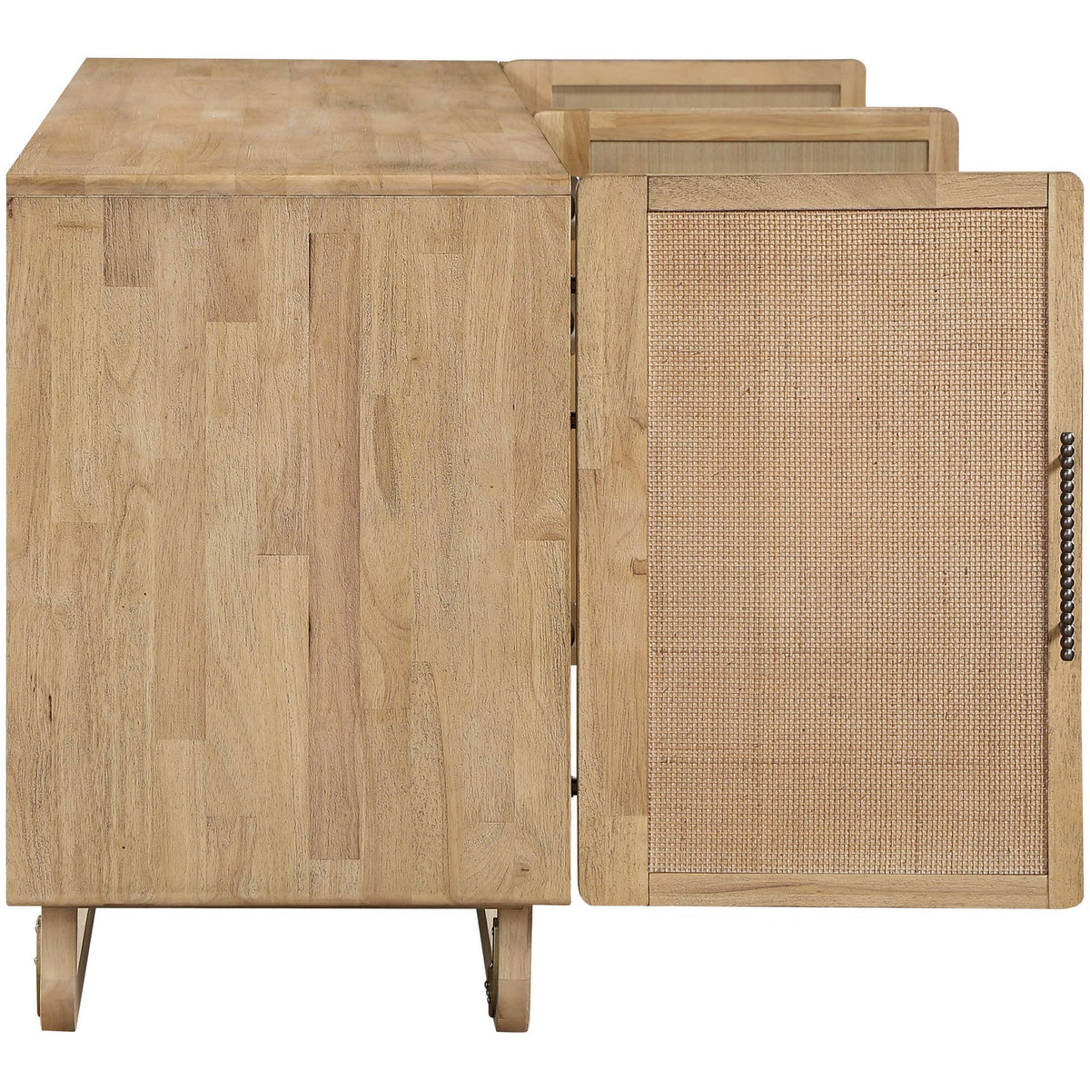 Sova Natural Cane Solid Wood And Oak Veneer Sideboard/Buffet