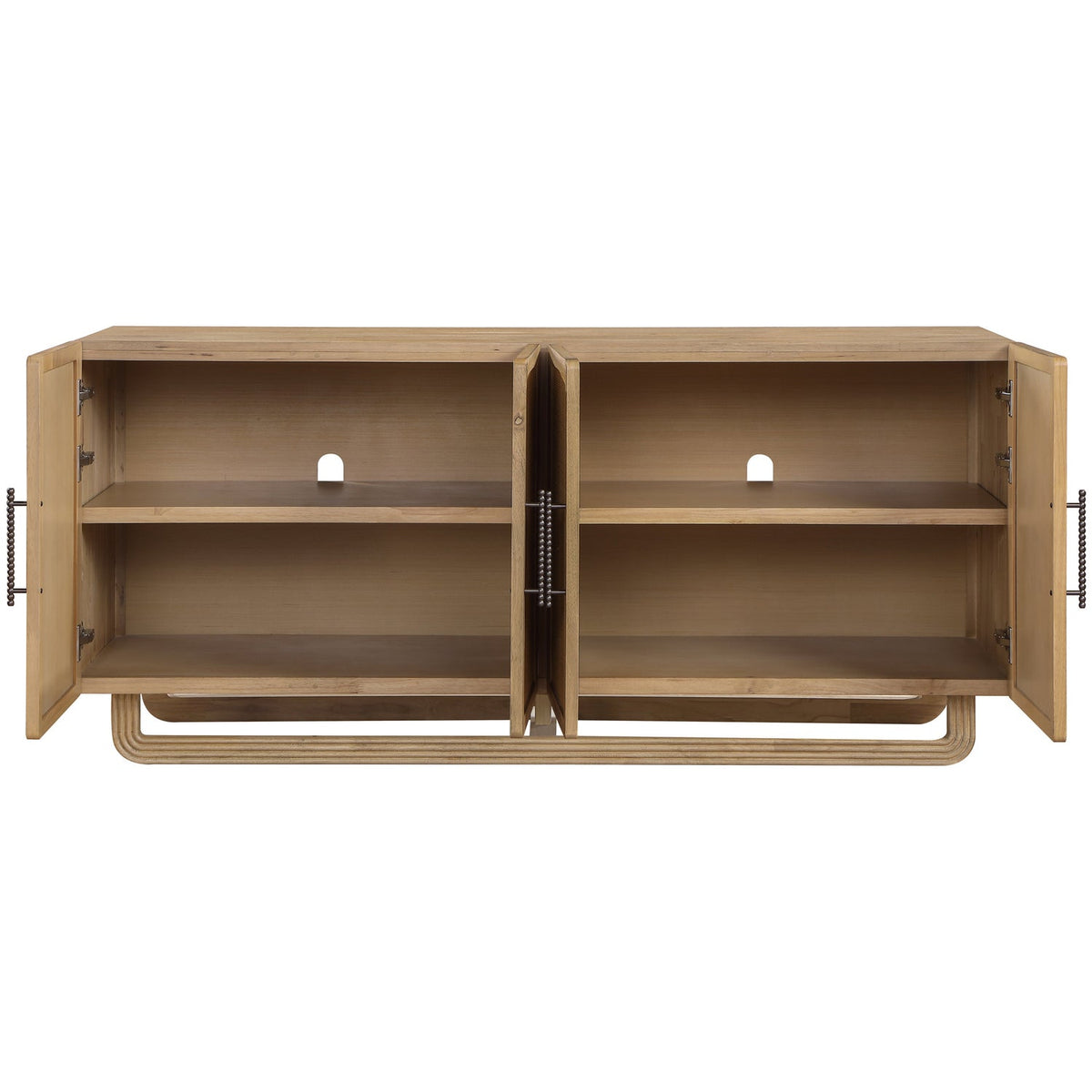 Sova Natural Cane Solid Wood And Oak Veneer Sideboard/Buffet
