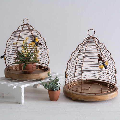 Wire Beehive Cloche Set of 2
