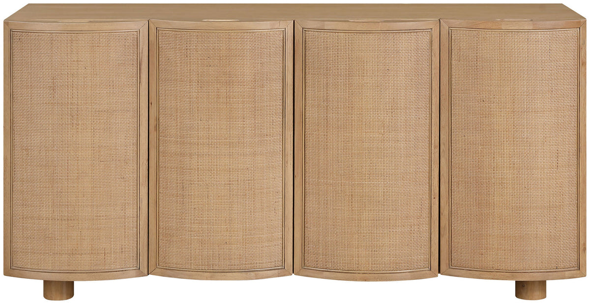 Norin Natural Cane Solid Wood And Oak Veneer Sideboard/Buffet