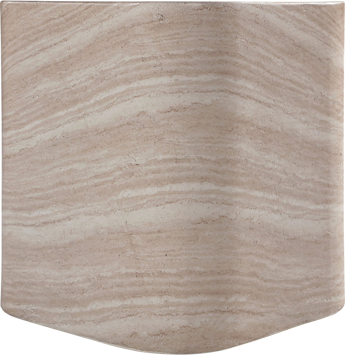 Vellon Travertine Concrete Indoor/Outdoor End Side Table Set of 2