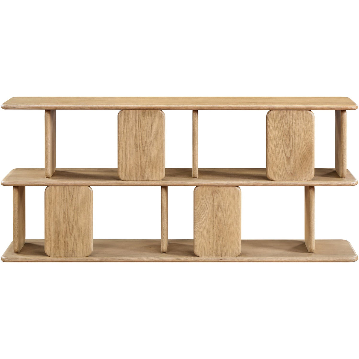Nexa Natural Solid Wood And Oak Veneer Media Console
