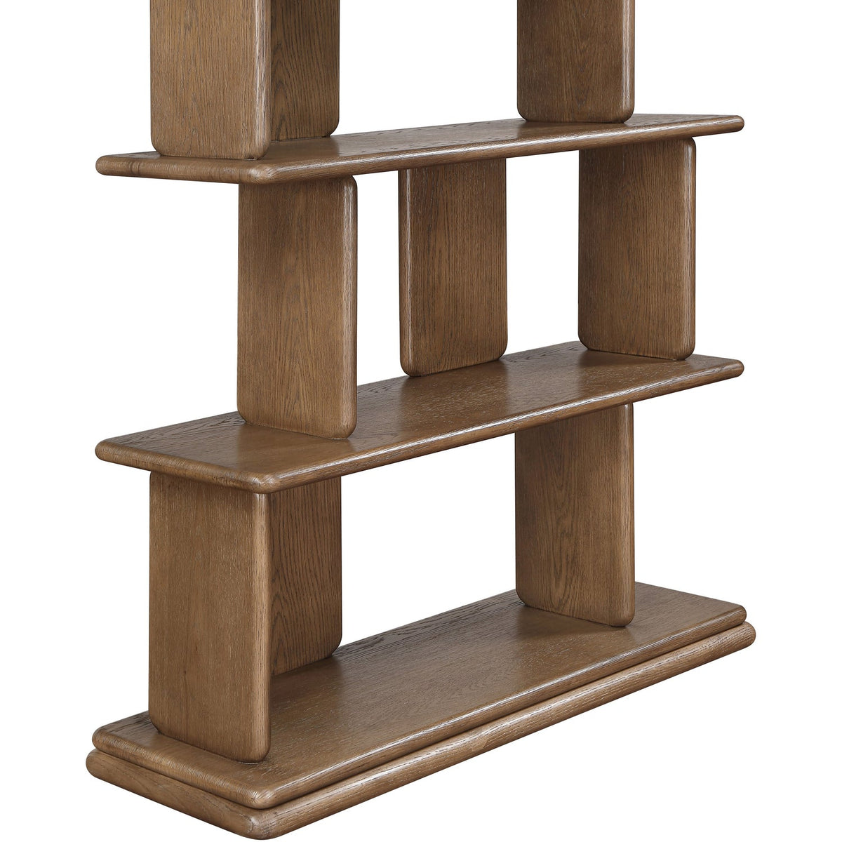 Nexa Brown Solid Wood And Oak Veneer Bookcase