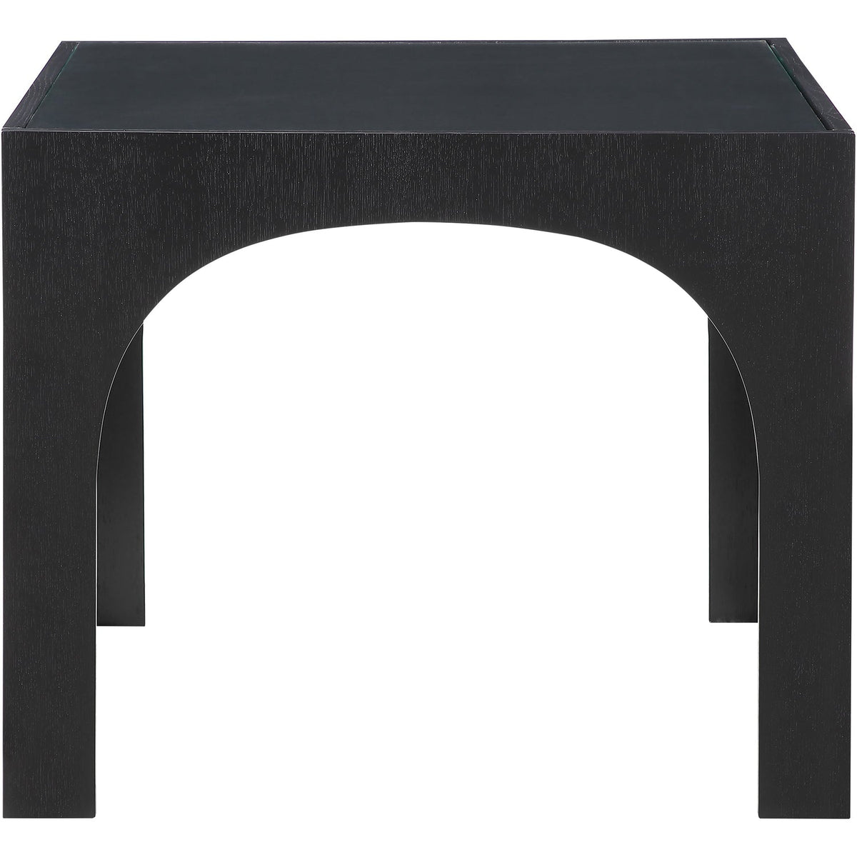Waldorf 36.25in Black Tempered Glass Top Dining Table