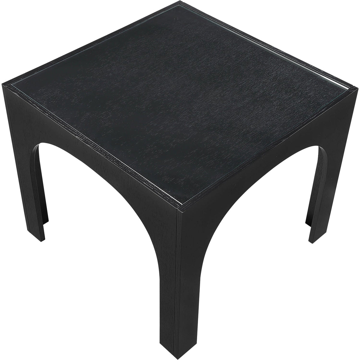 Waldorf 36.25in Black Tempered Glass Top Dining Table