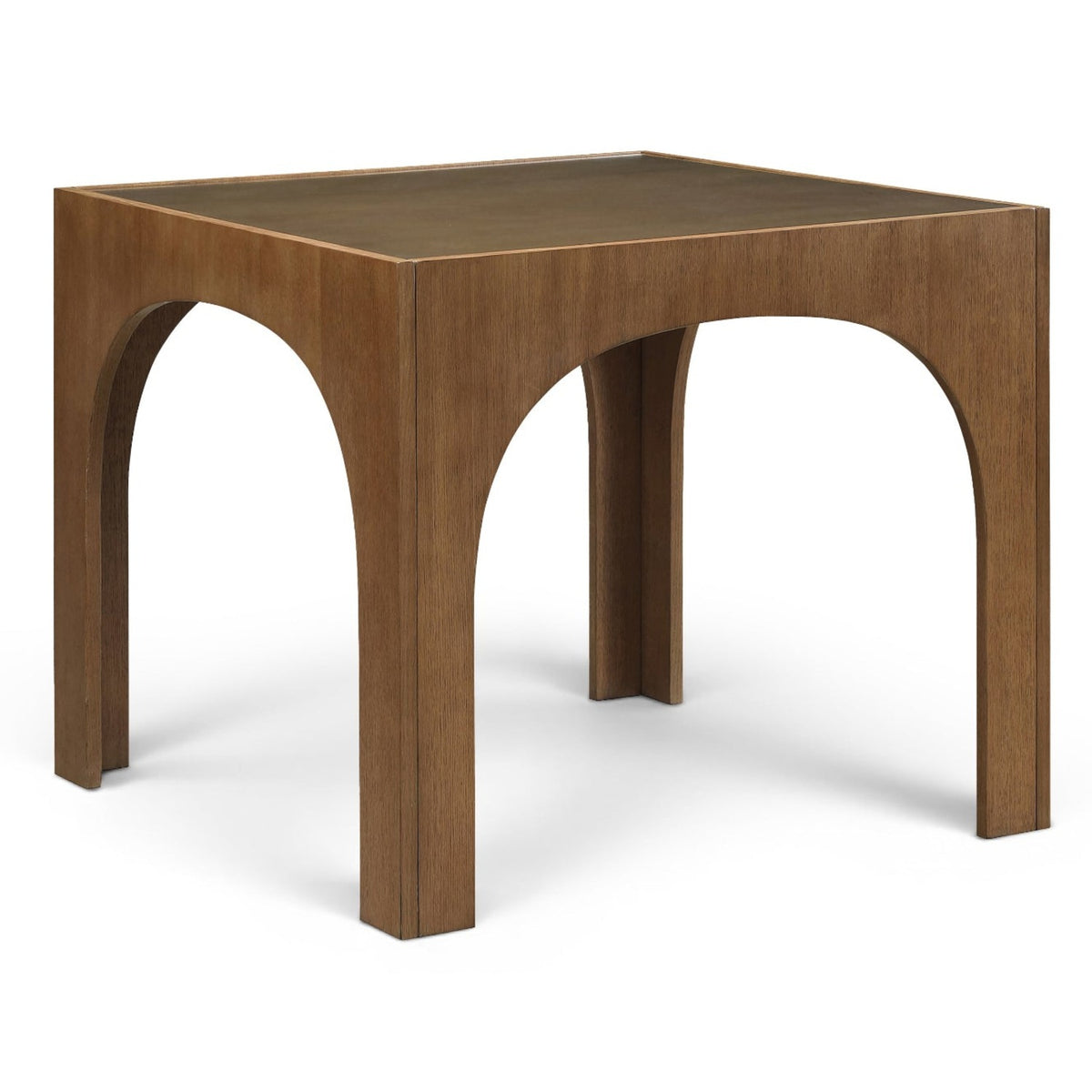 Waldorf 36.25" Brown Tempered Glass Top Dining Table in brown tempered glass, primary product view