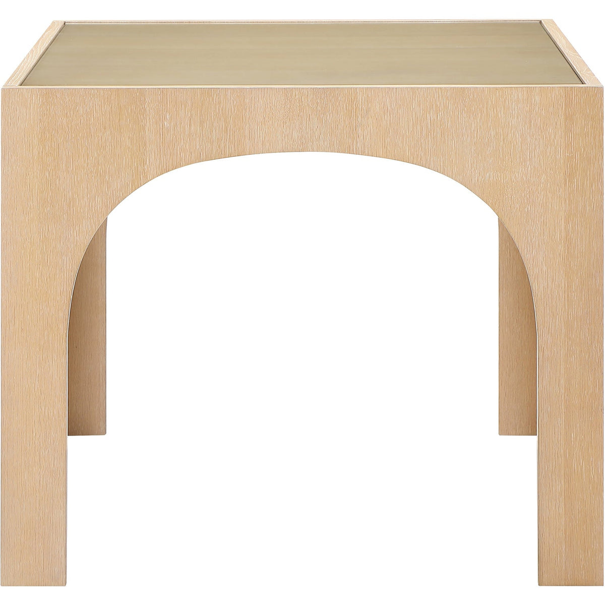 Waldorf 36.25in Natural Tempered Glass Top Dining Table
