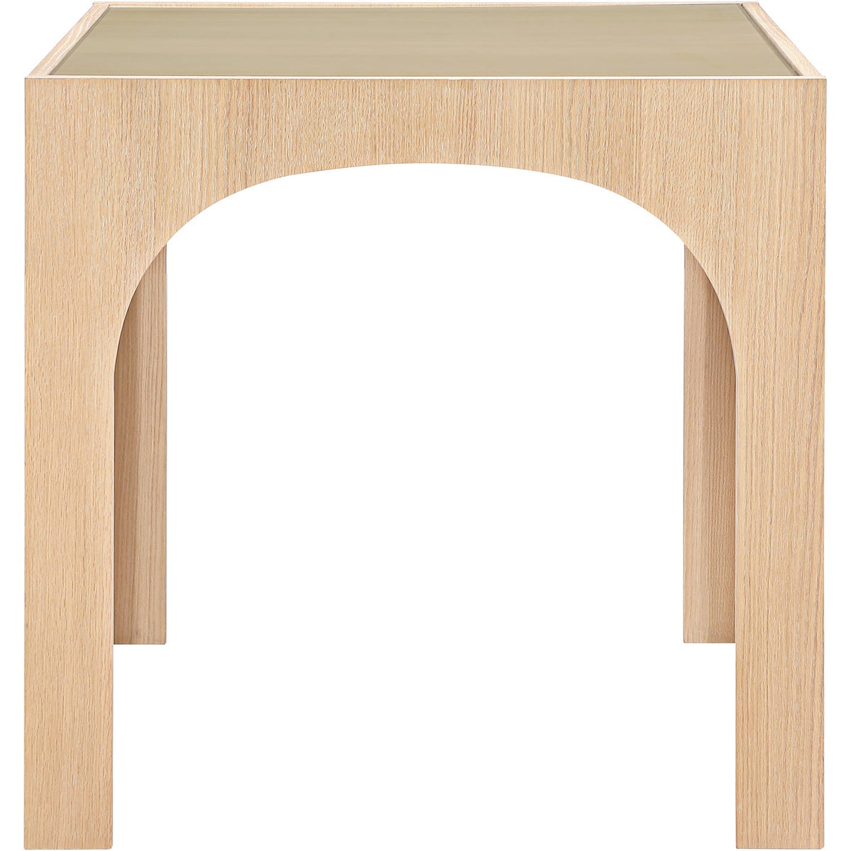 Waldorf 36.25in Natural Tempered Glass Top Counter Table