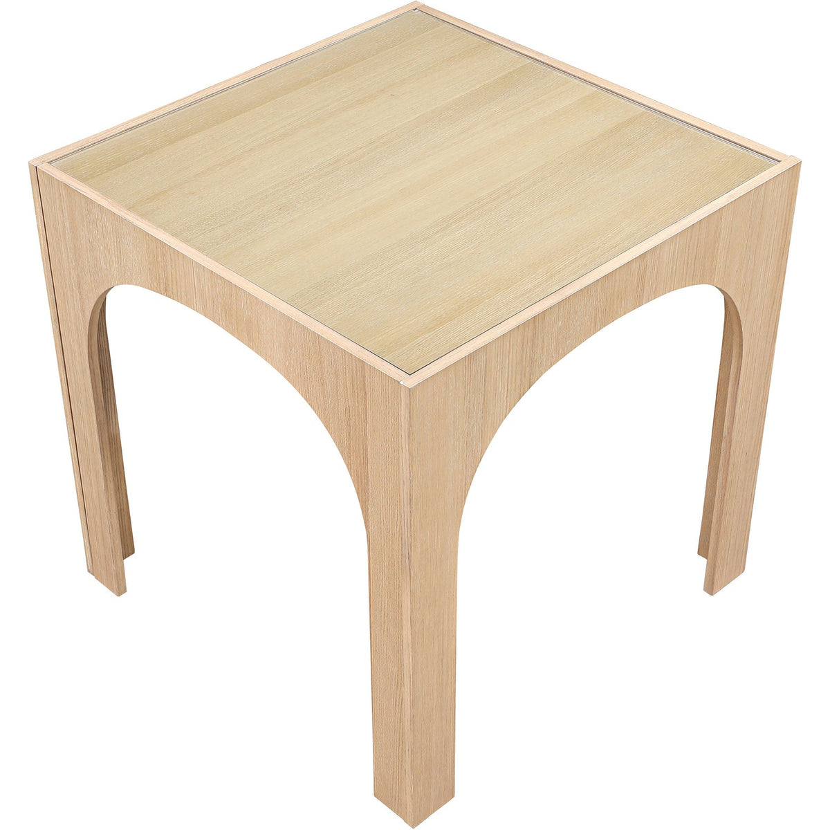 Waldorf 36.25in Natural Tempered Glass Top Counter Table