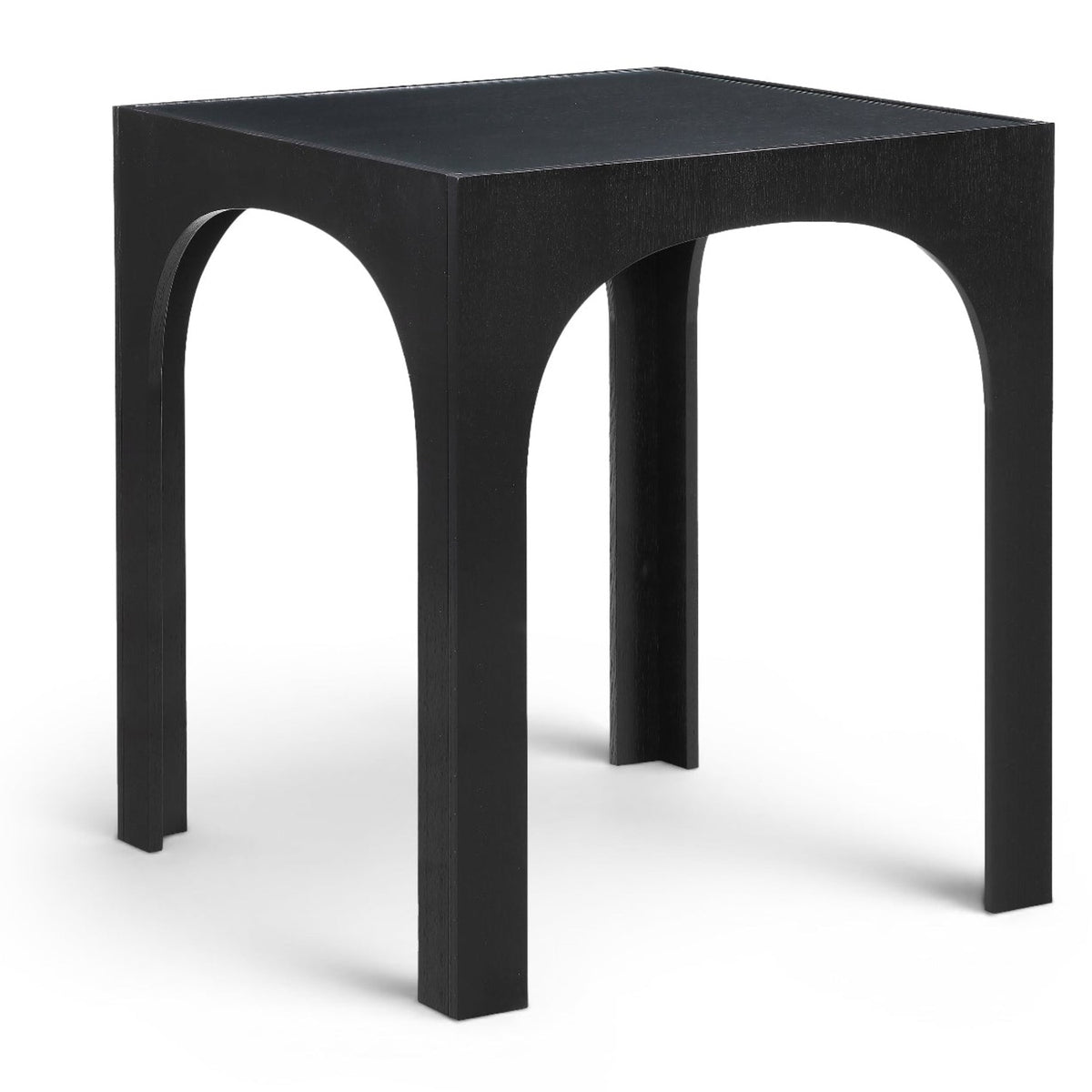 Waldorf 36.25" Black Tempered Glass Top Bar Height Table in black tempered glass, primary product view