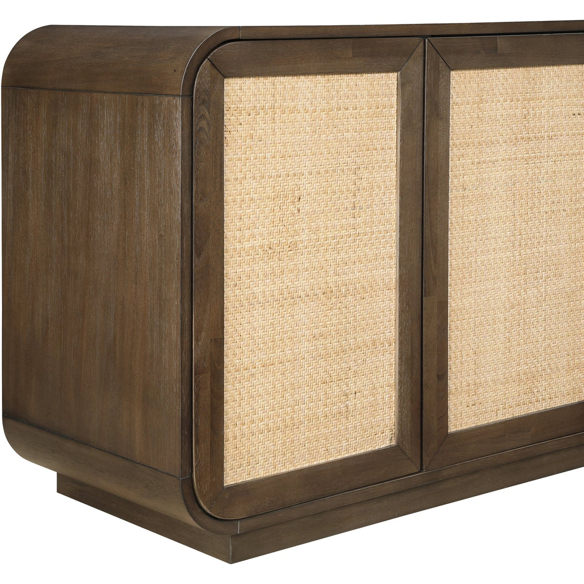 Windsor Brown Solid Wood And Brown Cane Sideboard Buffet