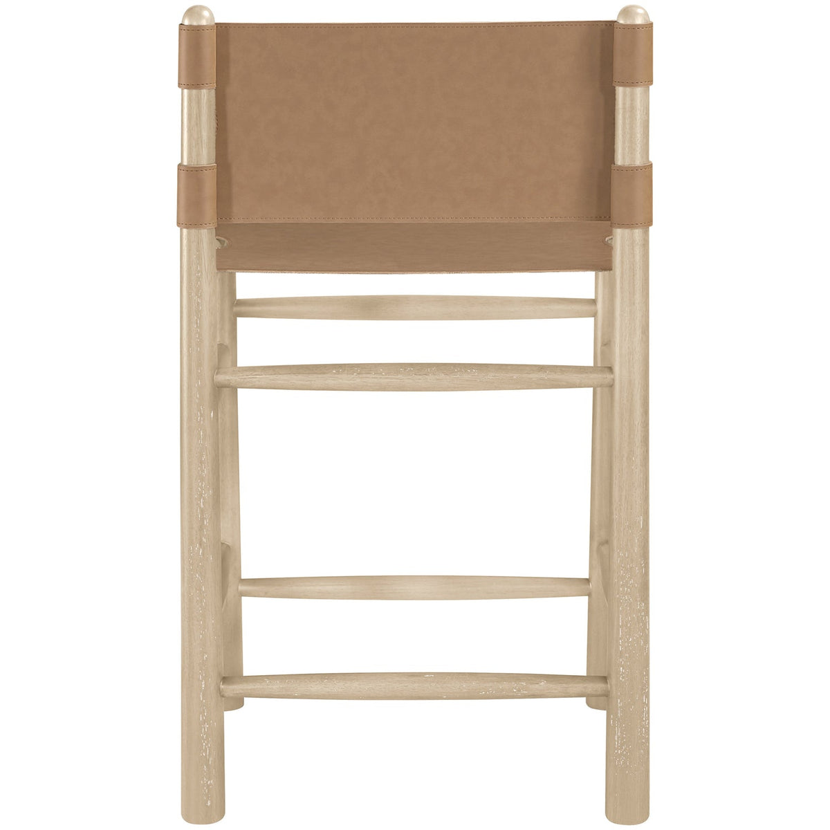 Santos Brown Vegan Leather Upholstered Counter Stool Set of 2