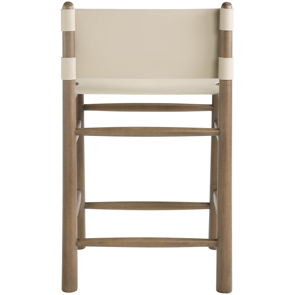 Santos Beige Vegan Leather Upholstered Counter Stool Set of 2