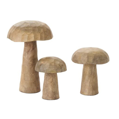 Porcini Mushroom Sculpture Set of 3
