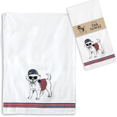 American Dog Tea Towel Set of 4