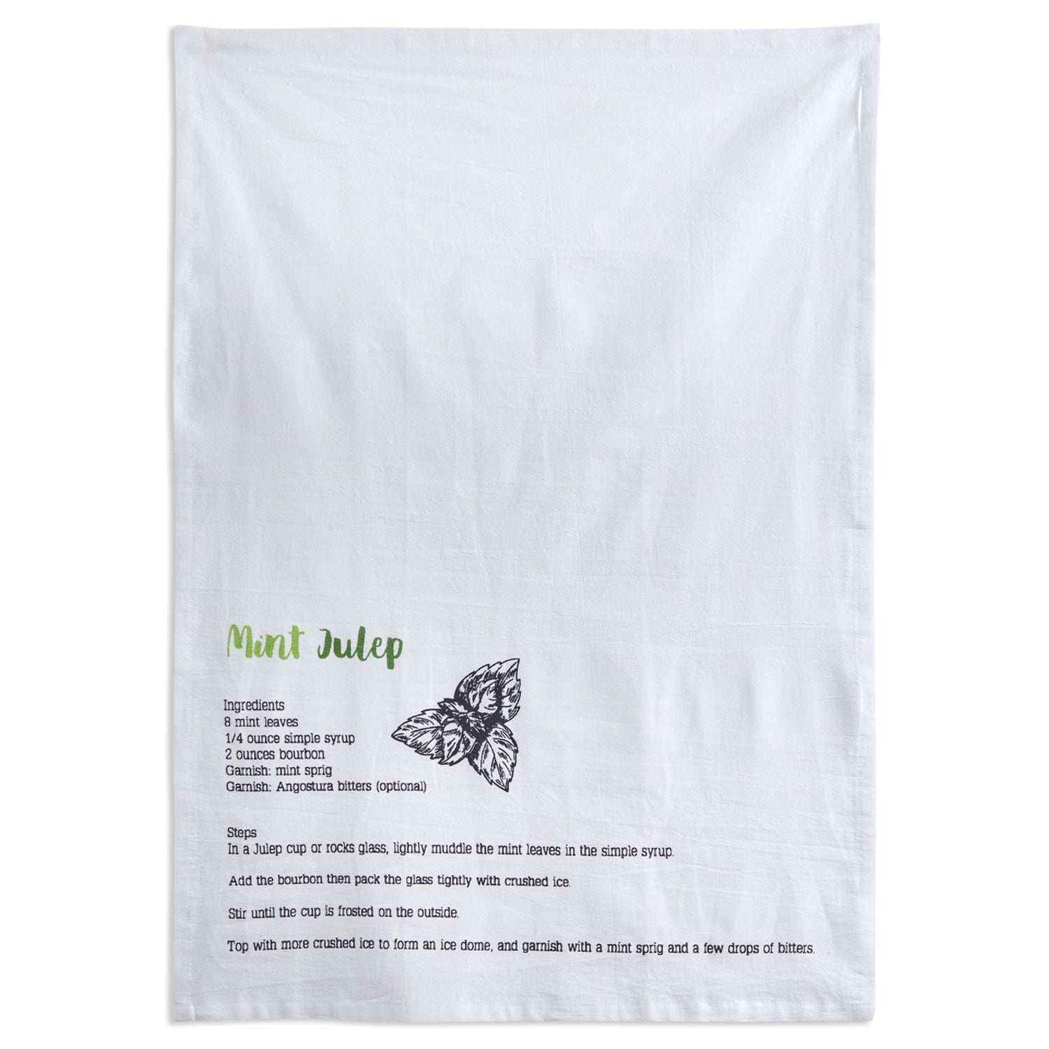 Cocktail Recipes Tea Towel Set of 4