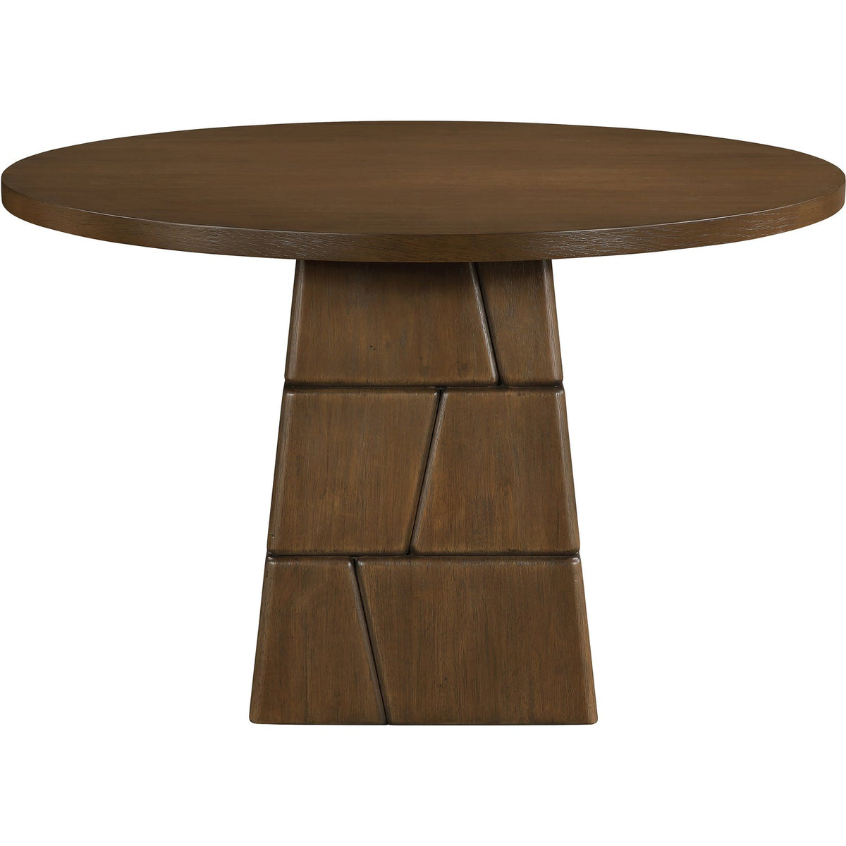 Tavio 48in Brown Walnut Oak Veneer And Solid Wood Dining Table