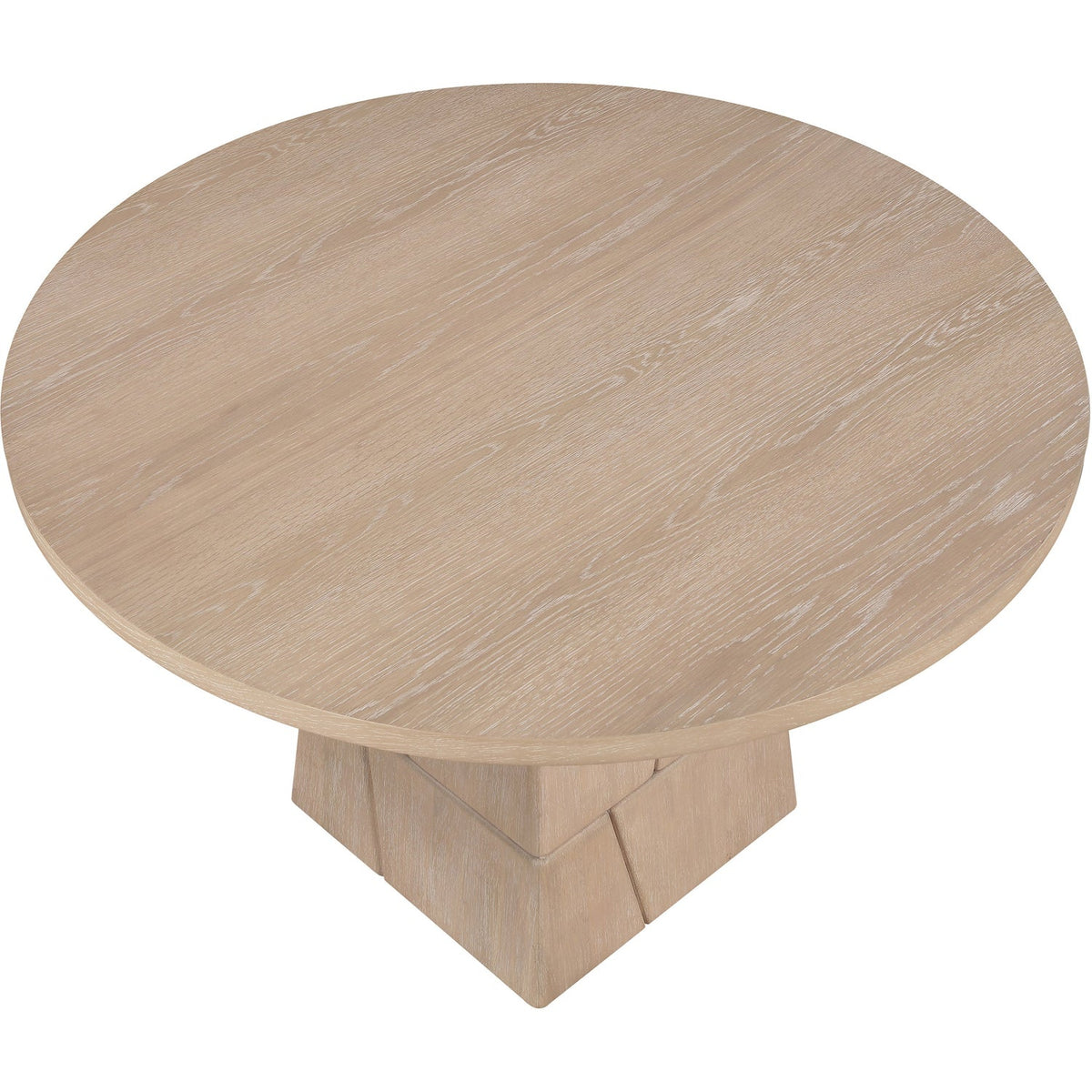 Tavio 48in Natural Oak Veneer And Solid Wood Dining Table