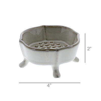 Rue Footed Soap Dish