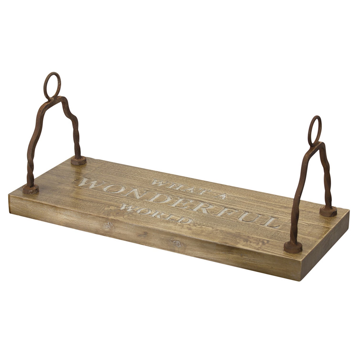 What a Wonderful World Wood Garden Swing