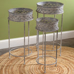 Olive Bucket Plant Stand Set of 3
