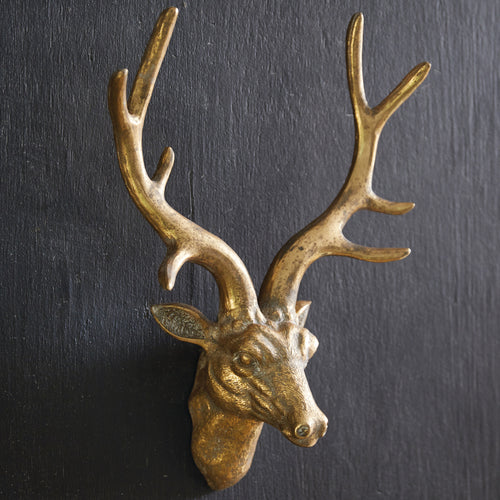 Retro Deer Head Sculpture Wall Art