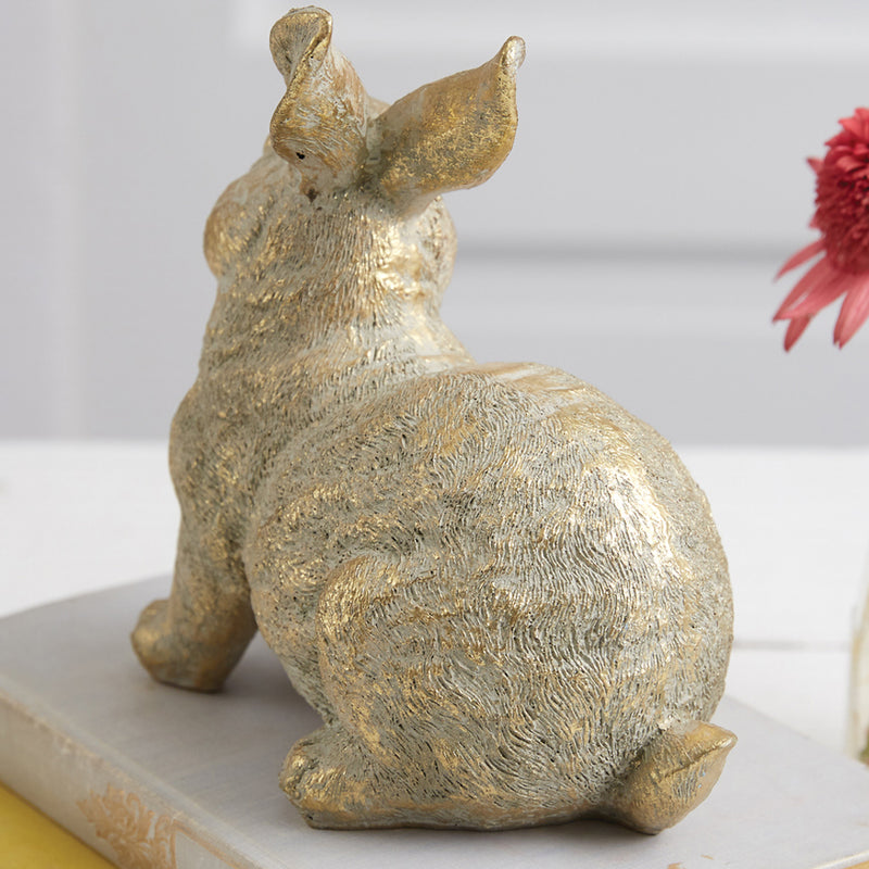 Gold Rabbit Sculpture
