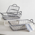 Rectangular Wire Basket Tray Set of 3