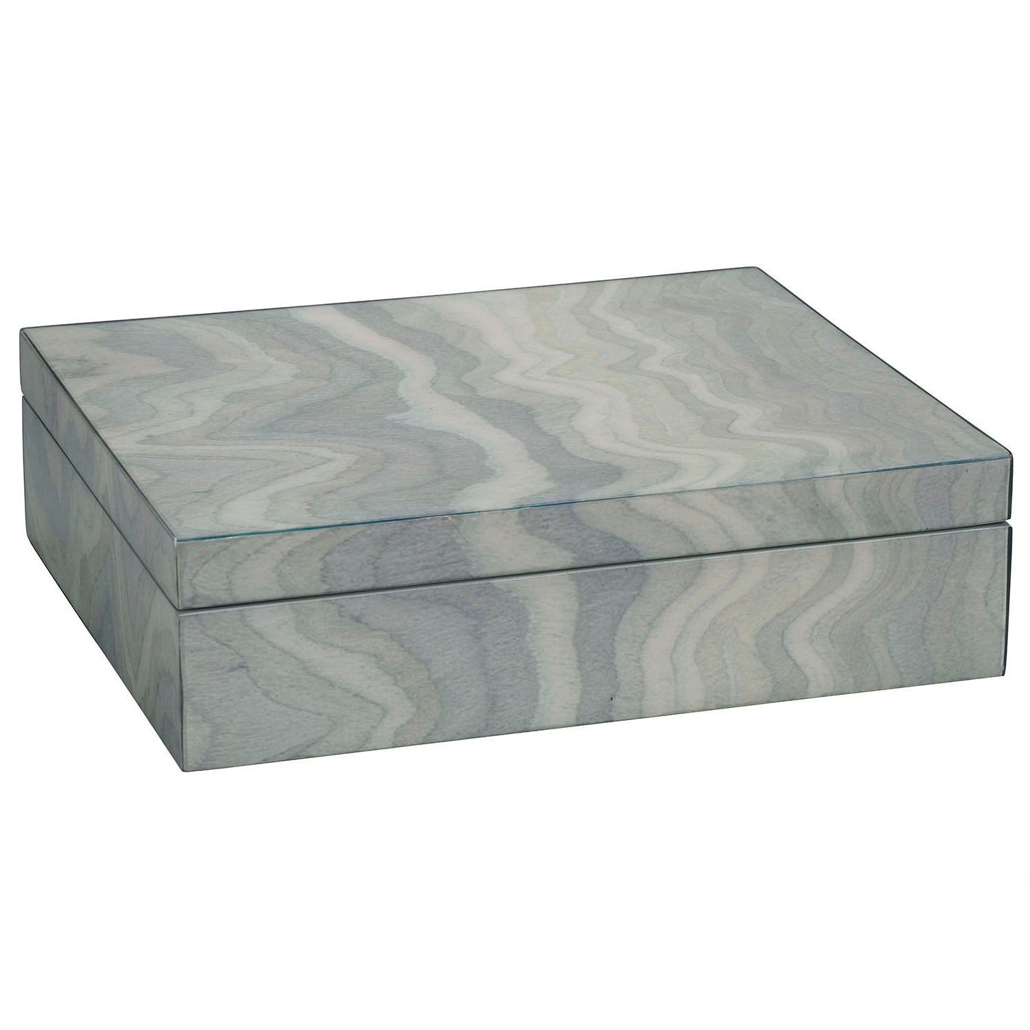 Jamie Young Elevation Pale Blue Lacquer Decorative Box