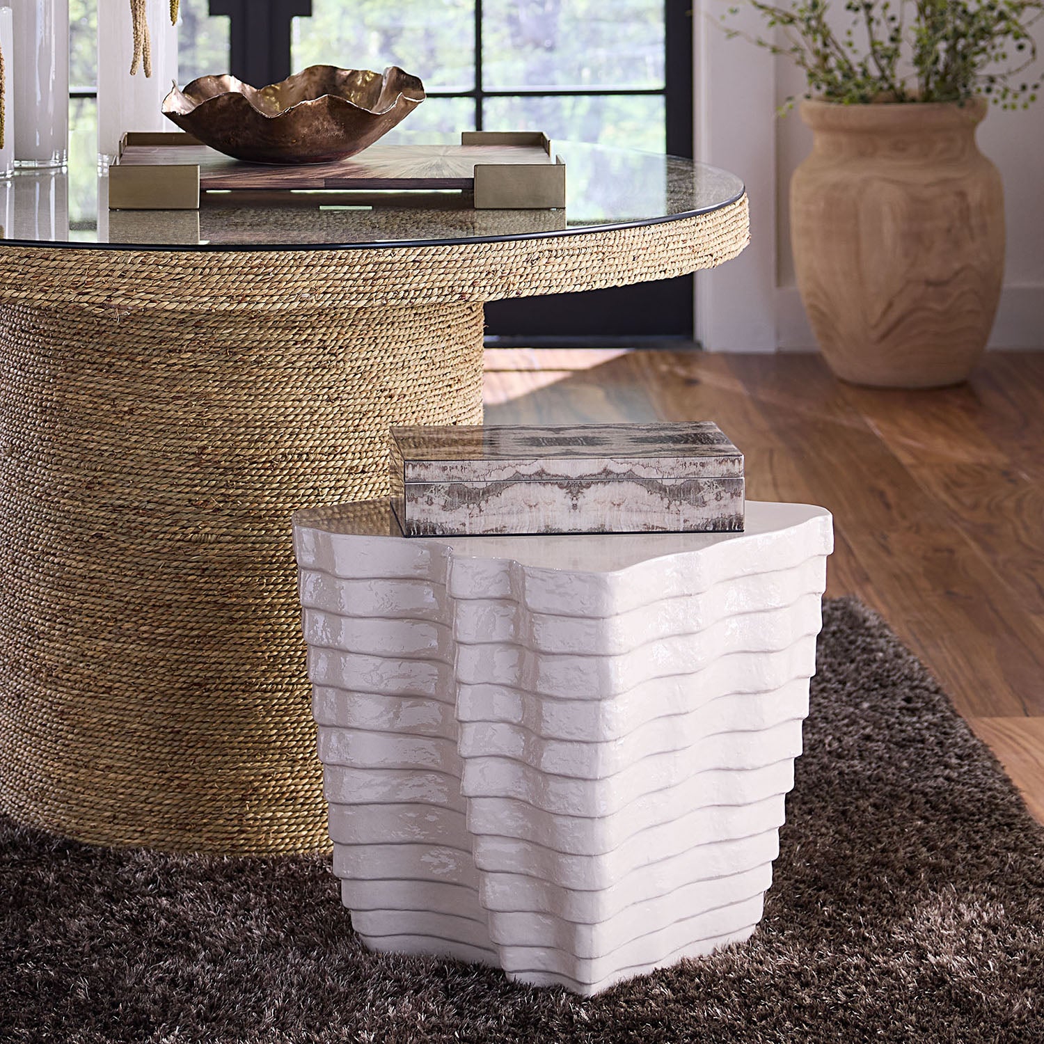 Jamie Young Venom Charcoal Lacquer Decorative Box