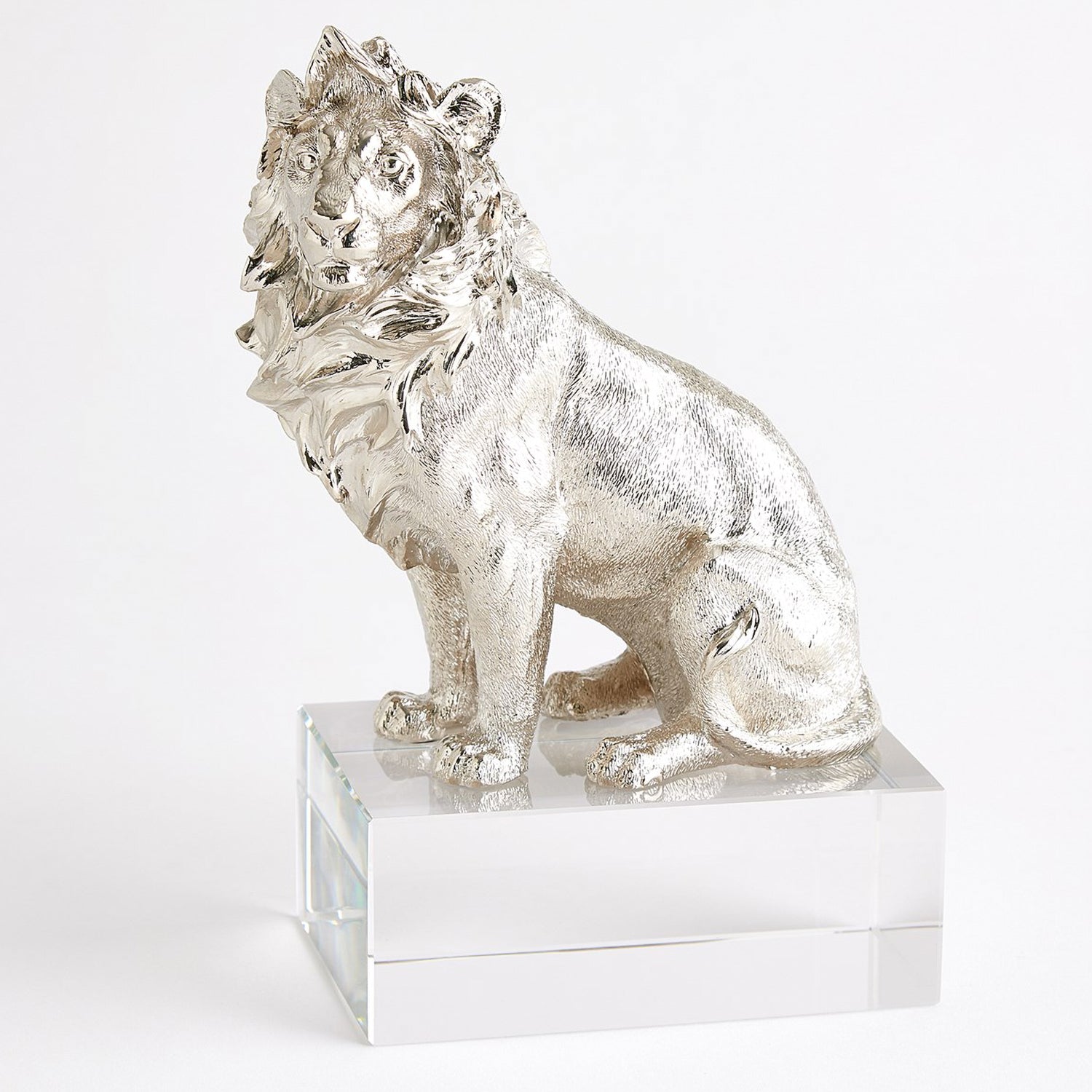 Global Views Lion Nickel Sculpture