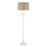 Currey & Co Charny White Floor Lamp
