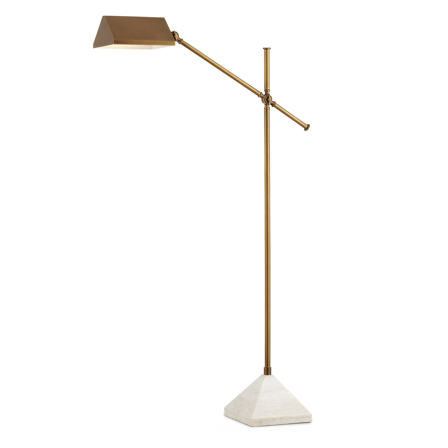 Currey & Co Repertoire Brass Floor Lamp