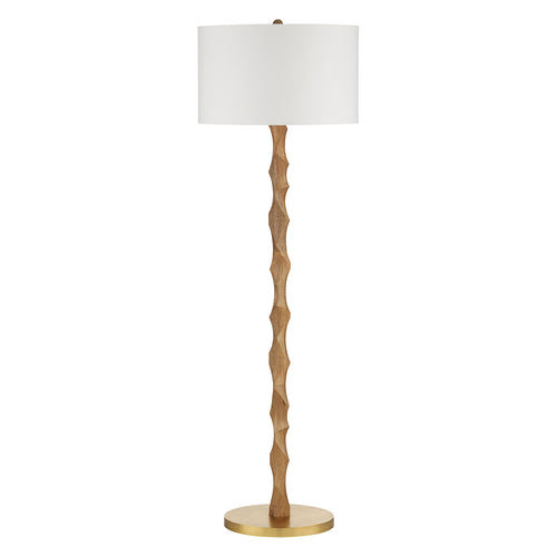 Currey & Co Sunbird Wood Floor Lamp