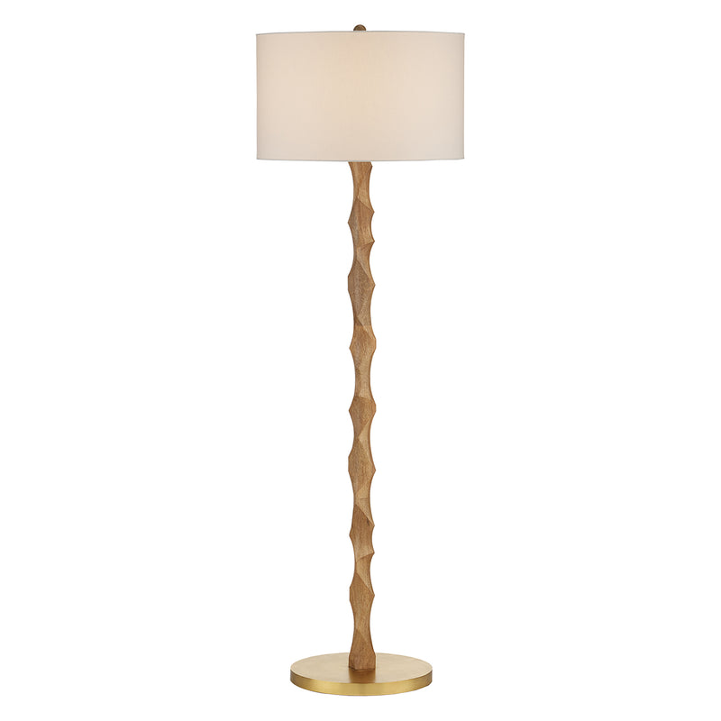 Currey & Co Sunbird Wood Floor Lamp