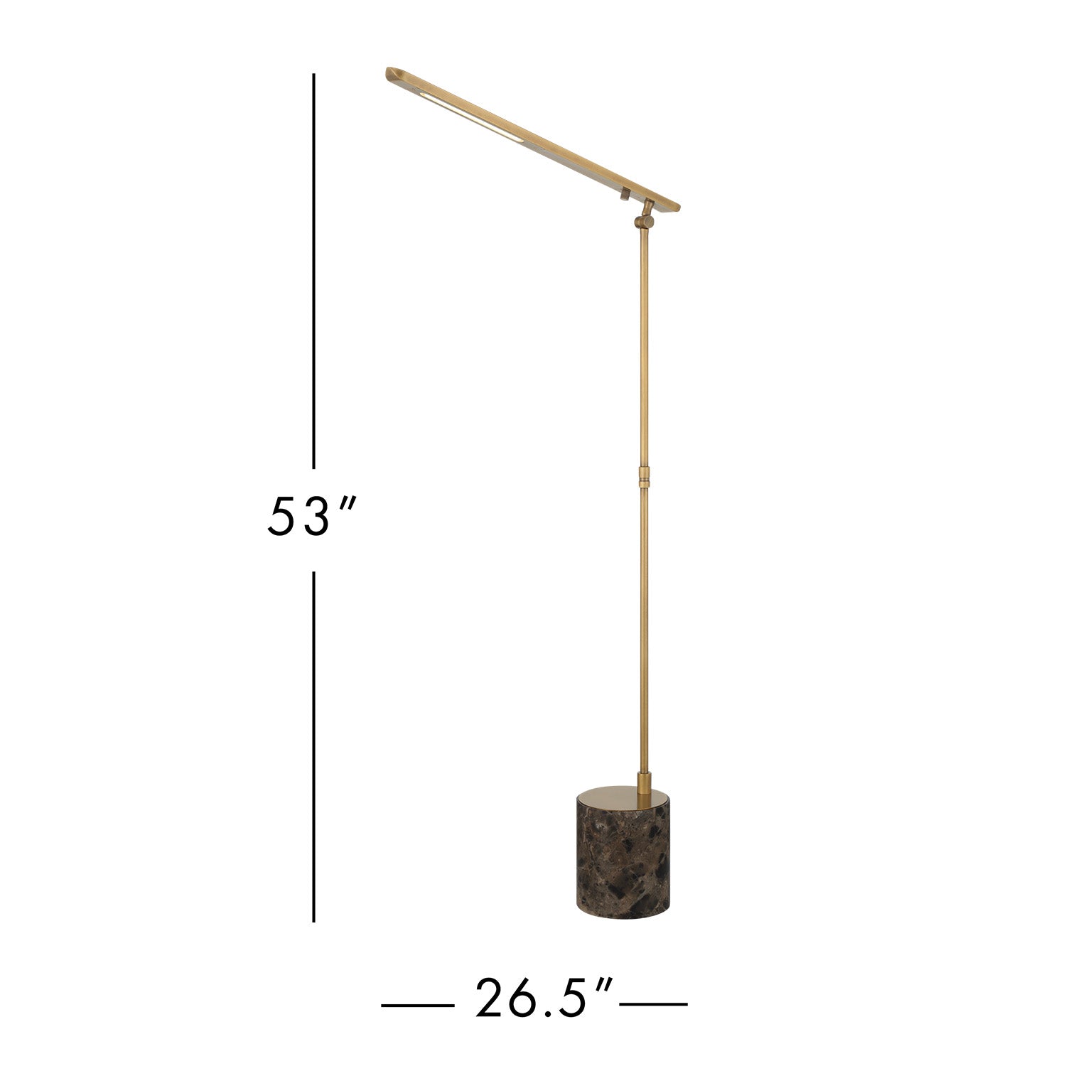 Currey & Co Hanford Brass Floor Lamp