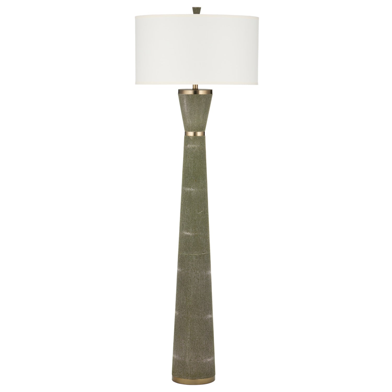 Currey & Co Galuchat Green Hourglass Floor Lamp
