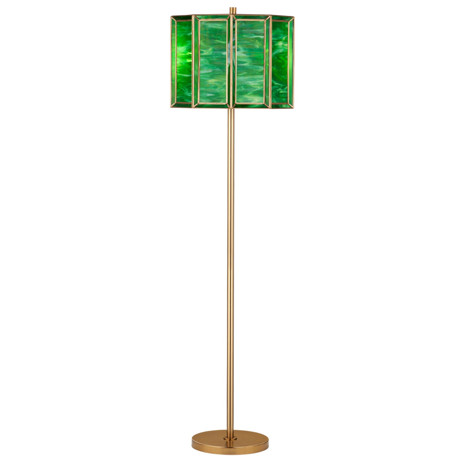 Currey & Co Daze Green Floor Lamp