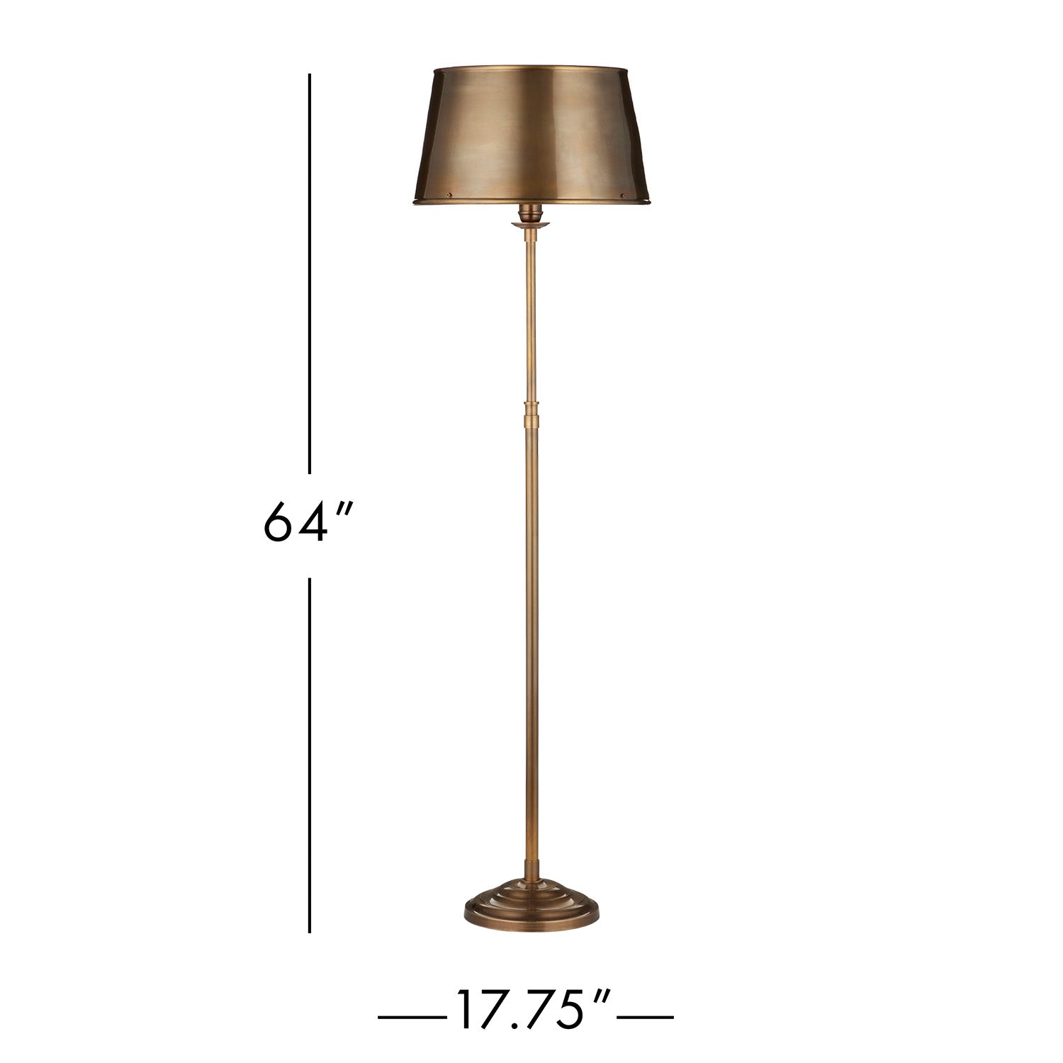 Currey & Co Callum Brass Floor Lamp