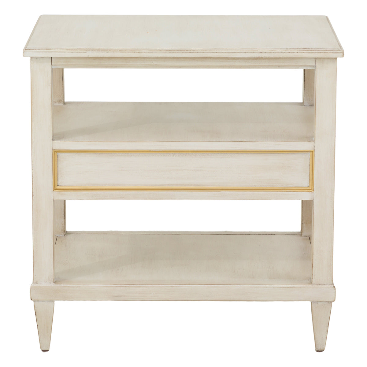 Fairfield Chair Matteo Linea Champagne Mist Rectangle One Drawer Open End Table Set of 2