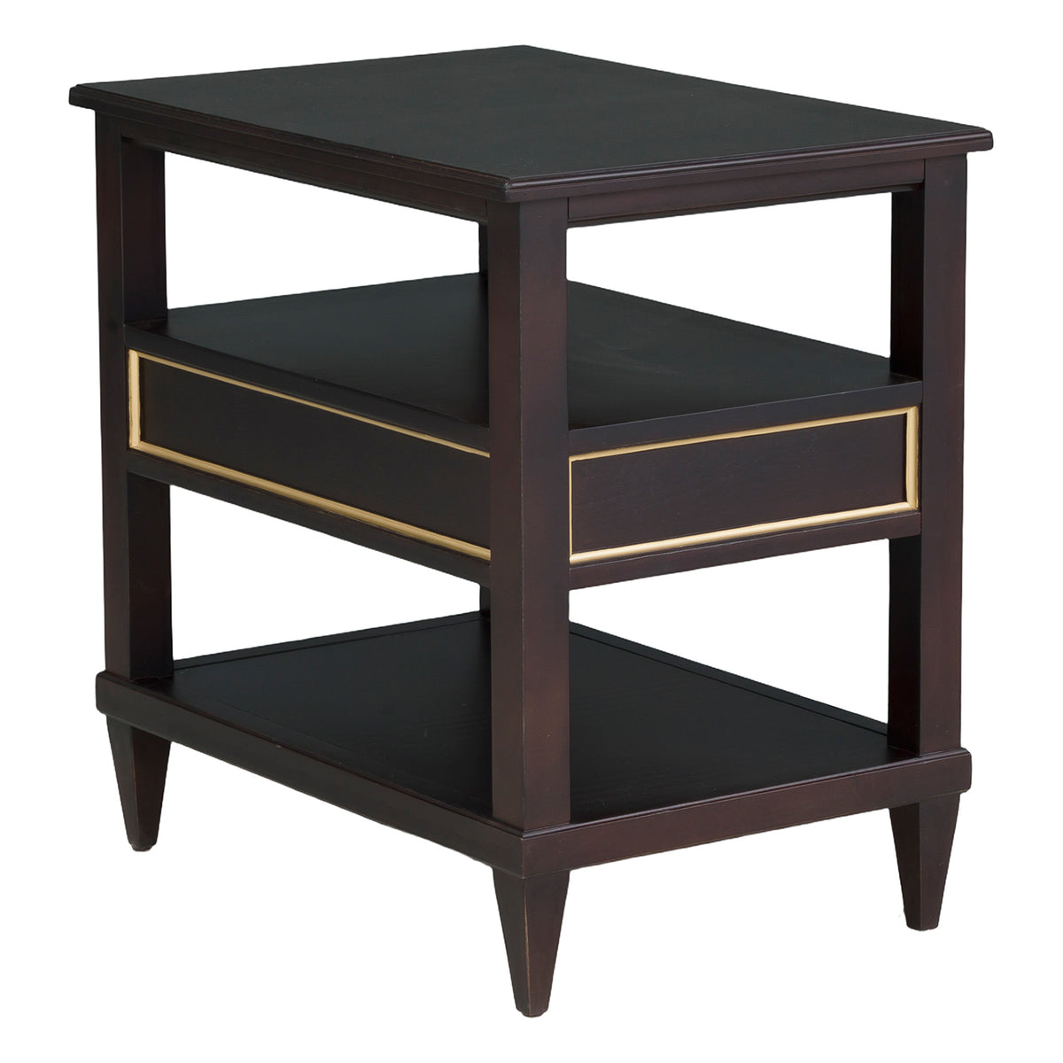 Fairfield Chair Matteo Linea Cafe Mocha Rectangle One Drawer Open End Table Set of 2