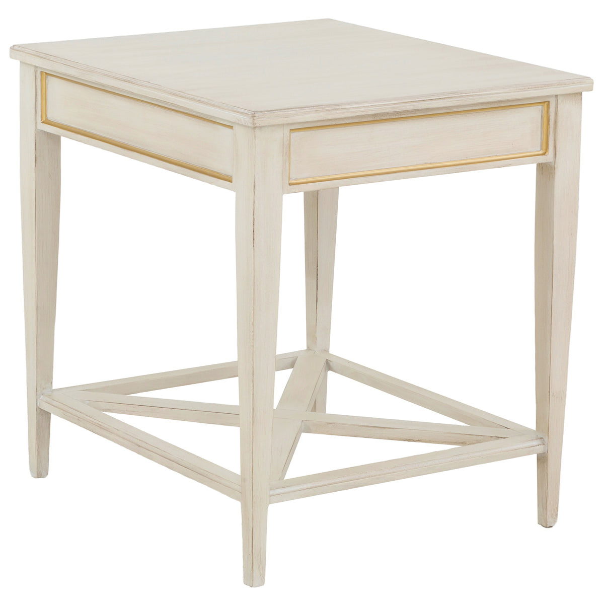Fairfield Chair Matteo Linea Champagne Mist Rectangular One Drawer End Table Set of 2